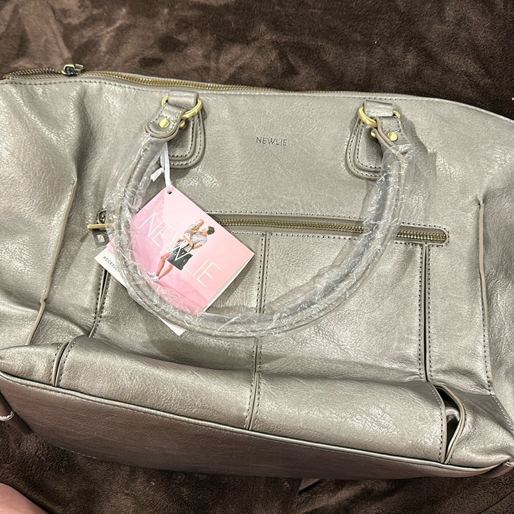 Newlie Lily Diaper Bag / Satchel in Pewter